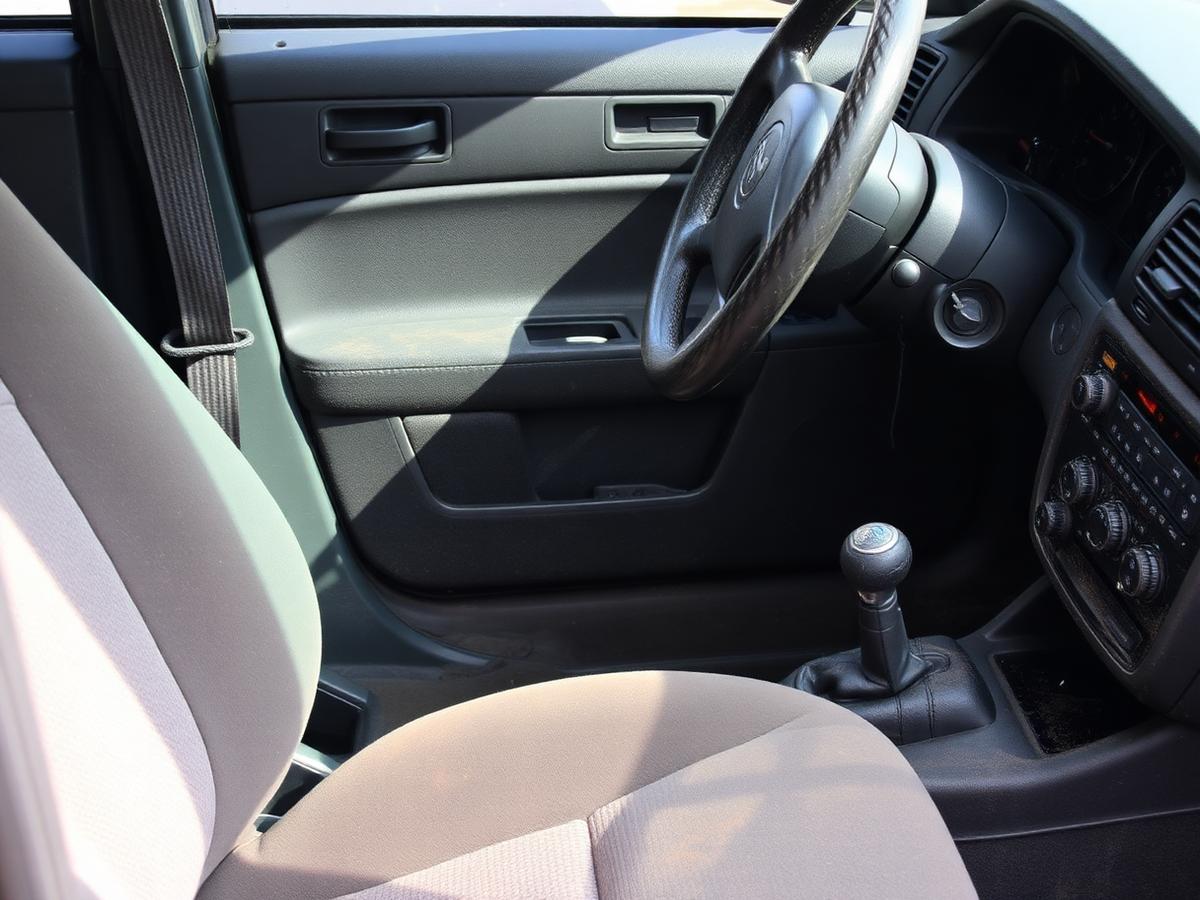 Car interior before detailing